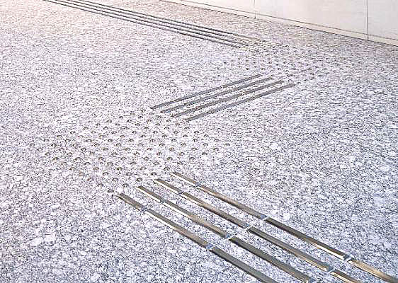 点字鋲の定番モデル ハートビルの （埋込工法用） J点字鋲 イエロー