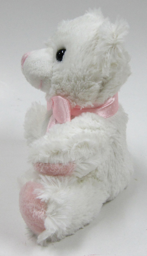 あいさん専用】リボン付きピンクホワイトクマぬいぐるみ お約束の3本