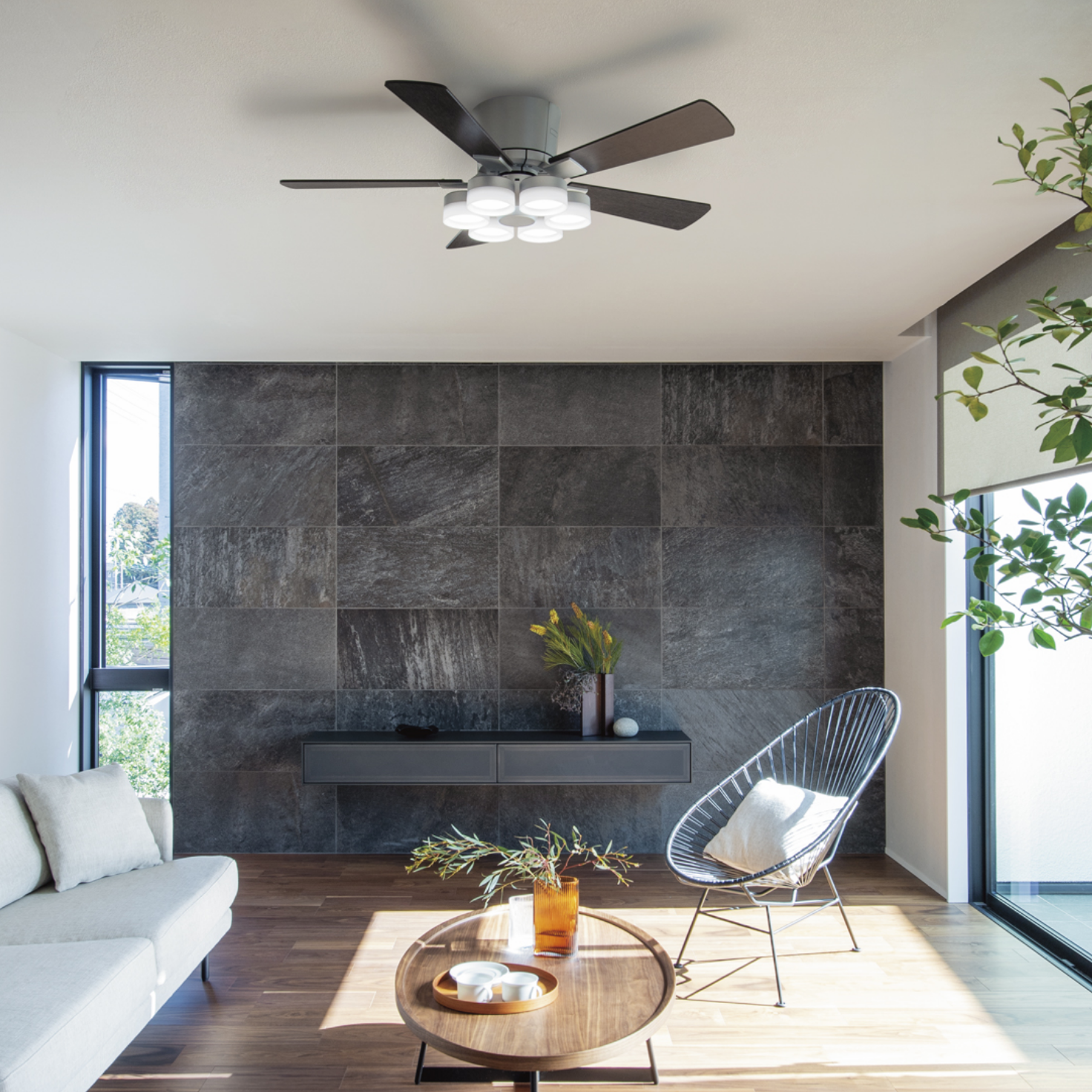 NEC シーリングファンXZF-65108R ブラック 黒 おしゃれ NEC シーリング