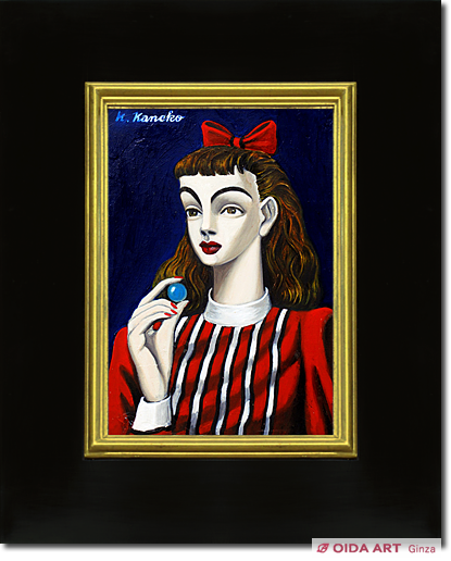 処分価格】☆金子國義 『よこしまな祈り』☆油彩 F6号 油絵 金子国義