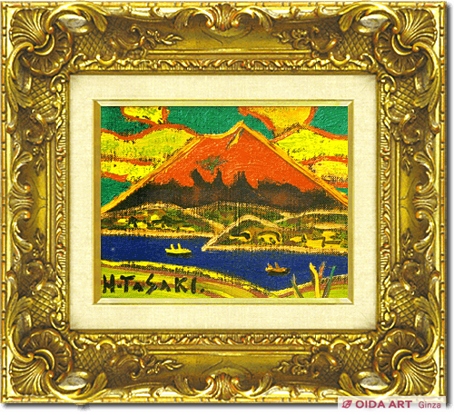 田崎広助 朱富士 | 絵画など美術品の販売と買取 | 東京・銀座 おいだ美術