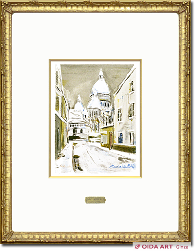モーリス・ユトリロ「雪のモンマルトル」1947年オリジナルリトグラフ
