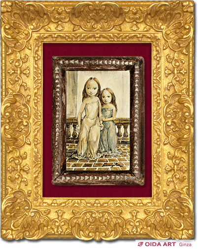 山口 草四郎氏 作「パリーの少女」油絵15号