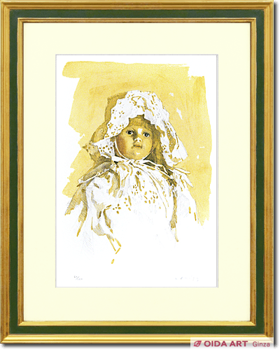 小磯良平 レース帽子の人形 | 絵画など美術品の販売と買取 | 東京