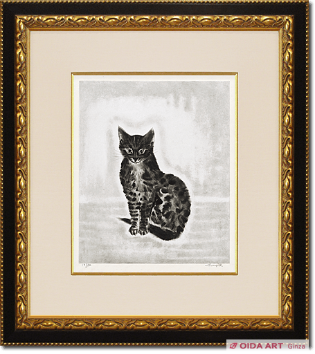 村松誠 「猫」 リトグラフ 直筆サイン・落款・エディション有り Yahoo