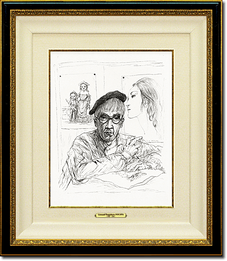 伊藤和生藤田嗣治作「自画像」（東京近代美術館所蔵）油彩画にて模写