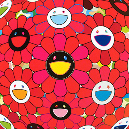 村上隆 フラワーボール(3D) レッドボール | 絵画など美術品の販売と