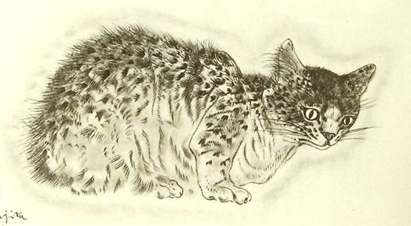 絵画 藤田嗣治 猫の本 サッフォー ダメージ無し 絵画 藤田嗣治 猫の本