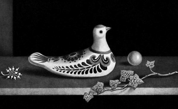 長谷川潔 メキシコの鳩 静物画 | 絵画など美術品の販売と買取 | 東京