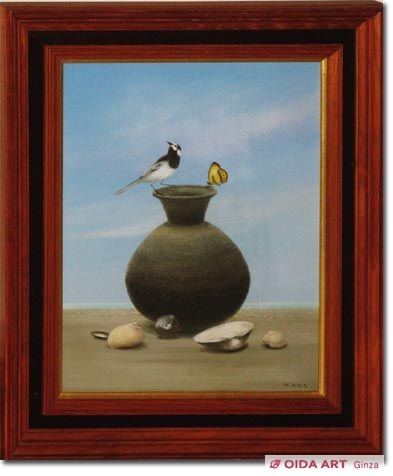 和田徹 WADA抽象画原作線描油絵作品1985