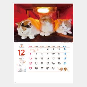 NK-33 ねこと生活 みかんとじろうさんちカレンダー2026年版の名入れ