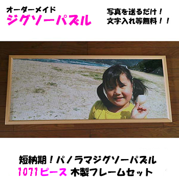 短納期！パノラマジグソーパズル(大型)1071ピース 木製フレームセット