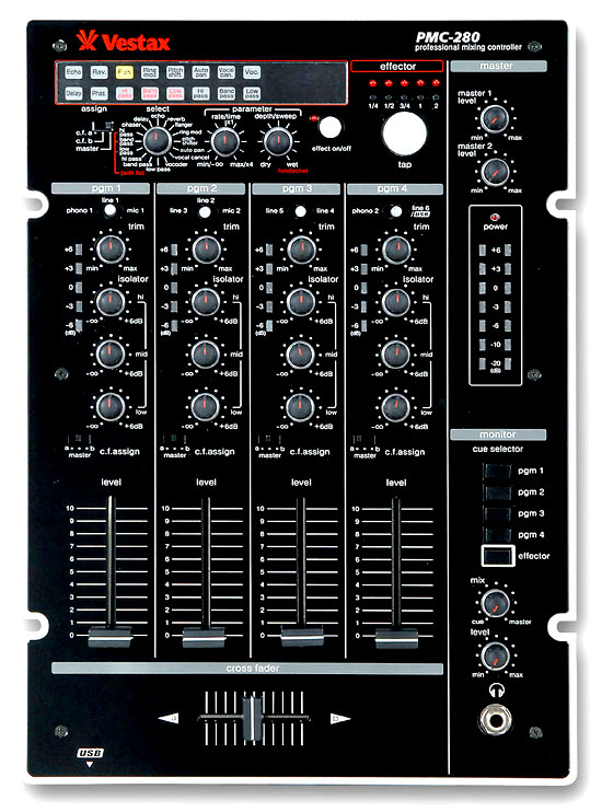 Vestax VMC-004FXu エフェクター付きDJミキサー 音出し確認元箱 Vestax
