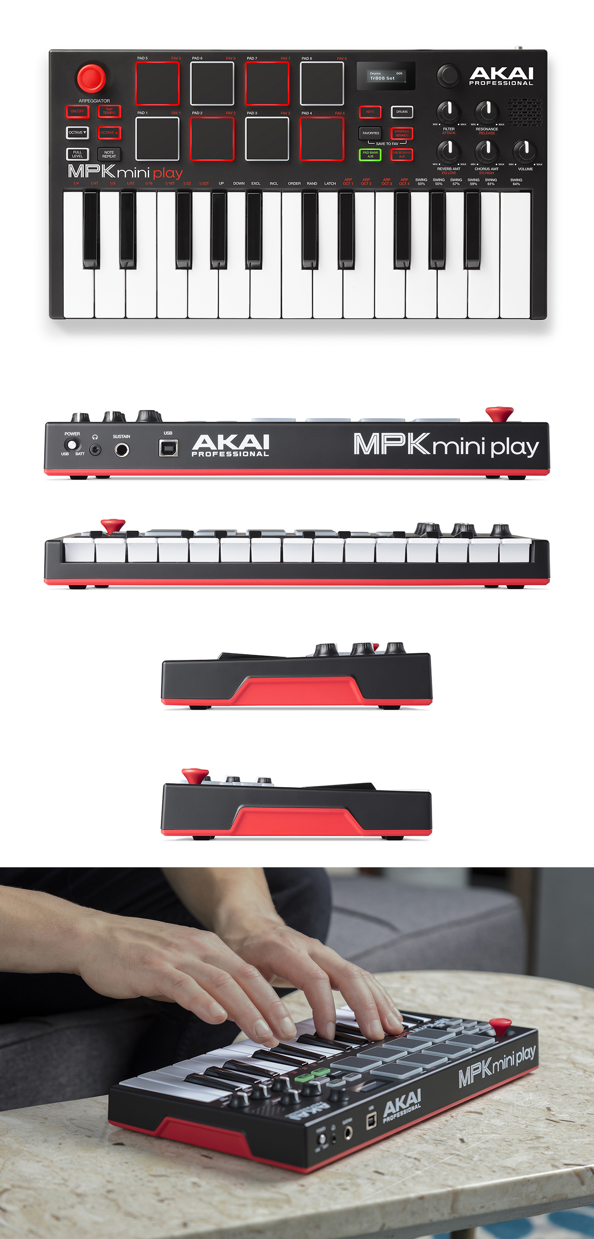 電源ONで即プレイ！AKAIのMIDIコントローラーMPK Mini Play☆ProTools