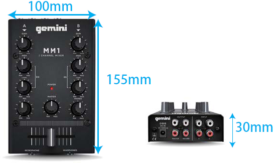 GEMINI DJ ミキサー ポータブル 2ch MM1 美品 Amazon | Gemini MM1 2