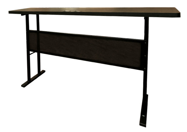 DJ機材用 黒の木製テーブル ターンテーブル台 レジカウンター 中古 DJ