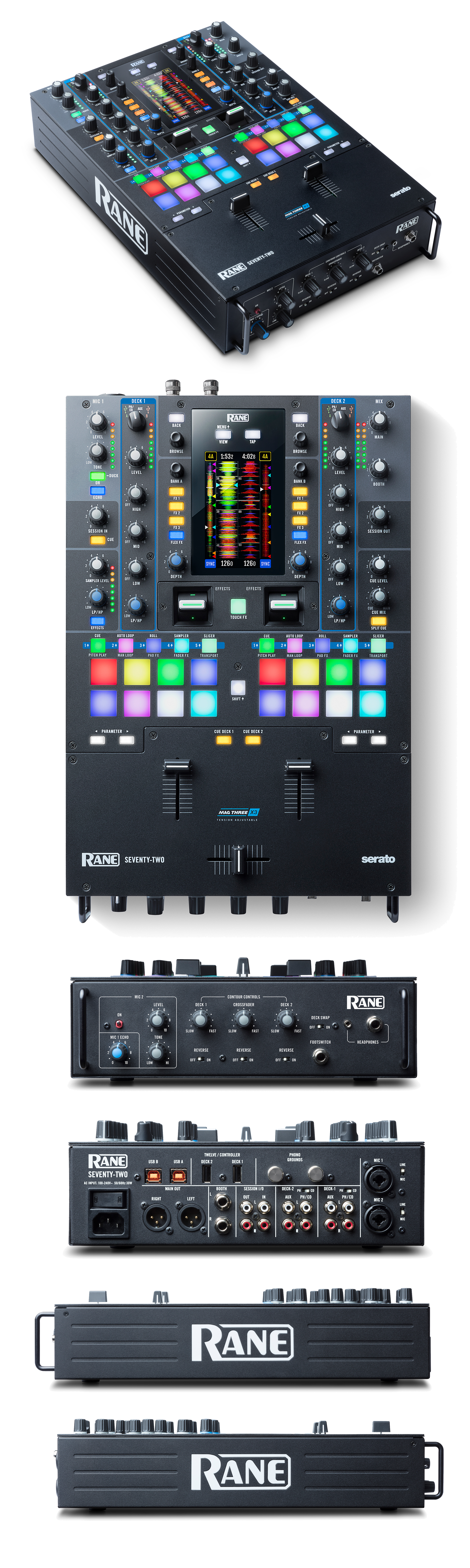 タッチパネル搭載バトルレディー・スクラッチ・ミキサー、RANE SEVENTY-TWO