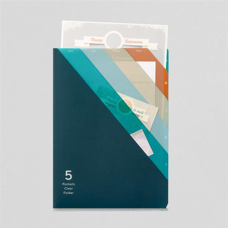 5ポケットクリアホルダー A4 紺: ステーショナリー | ロフトネットストア