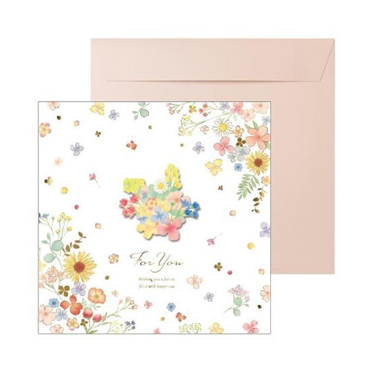 二つ折り色紙 ウッド スウィートフラワー(スウィートフラワー