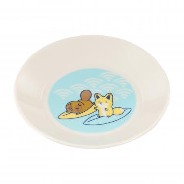 13cmプレート サマー タヌキとキツネ: キャラクター・バラエティ雑貨