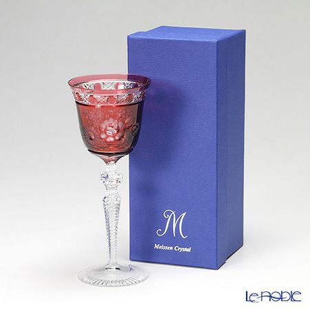 s*s様 赤色花模様のマイセンタンブラークリスタル s*s様 赤色花模様の