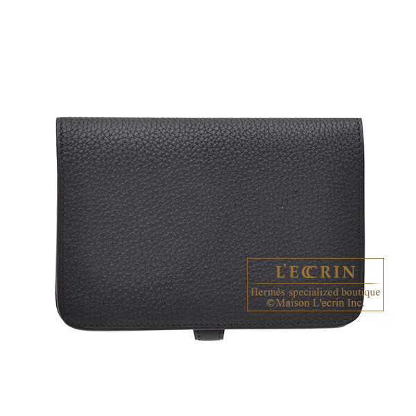 エルメス ドゴンコンパクト ブラック トゴ シルバー金具 | エルメス