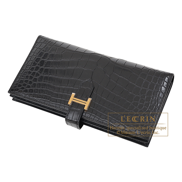 エルメス ベアンスフレ ブラック クロコダイル アリゲーターマット