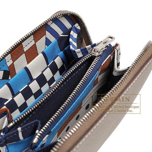 エルメス アザップ シルクイン コンパクト エトゥープ/ ブルーネイビー