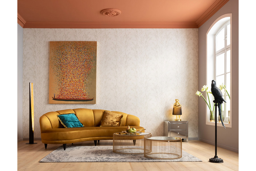 フラワーボートゴールドピンク160x120cm タッチドピクチャー - アート