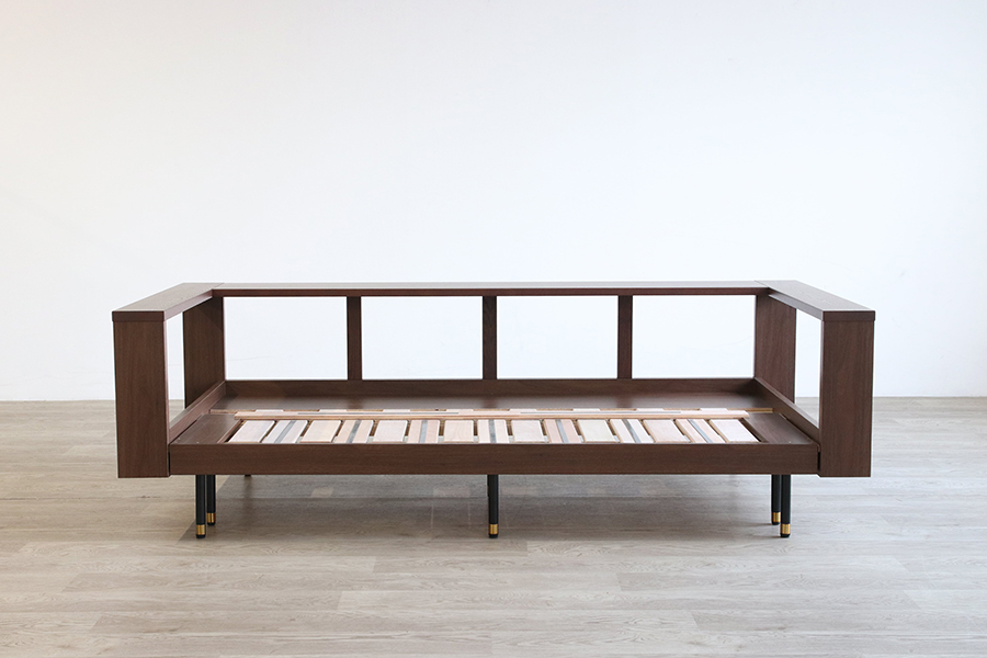 SYU（シュウ） ソファベッド（ブラウン）190cm - ローソファ・フロア