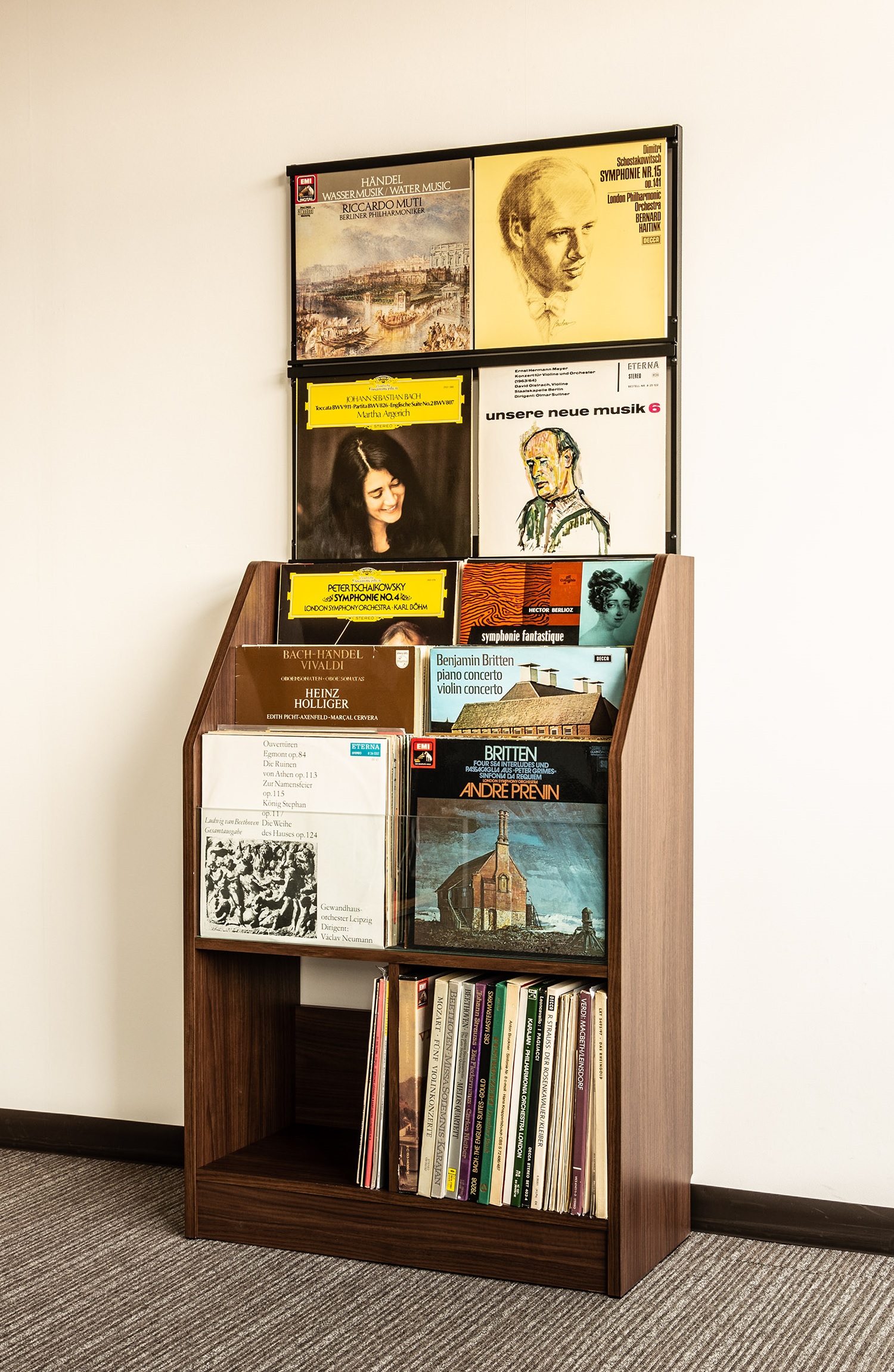 レコードディスプレイラック RCS710N 木目ナチュラル 71cm幅