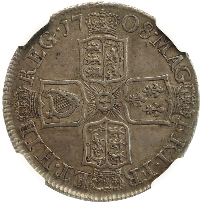 1718 イギリス 1シリング 銀貨 ジョージ1世 NGC アンティーク コイン