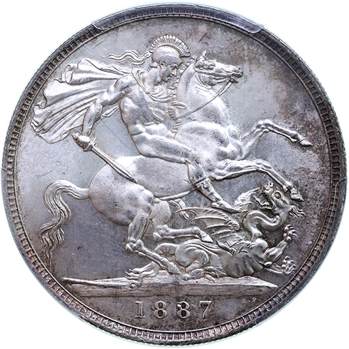 イギリス 1887年 クラウン銀貨 ヴィクトリア ビクトリア Victoria