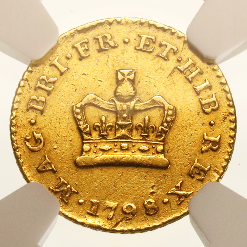 イギリス 1798年銘 1/3ギニー金貨 1/3 Guinea ジョージ3世 NGC鑑定