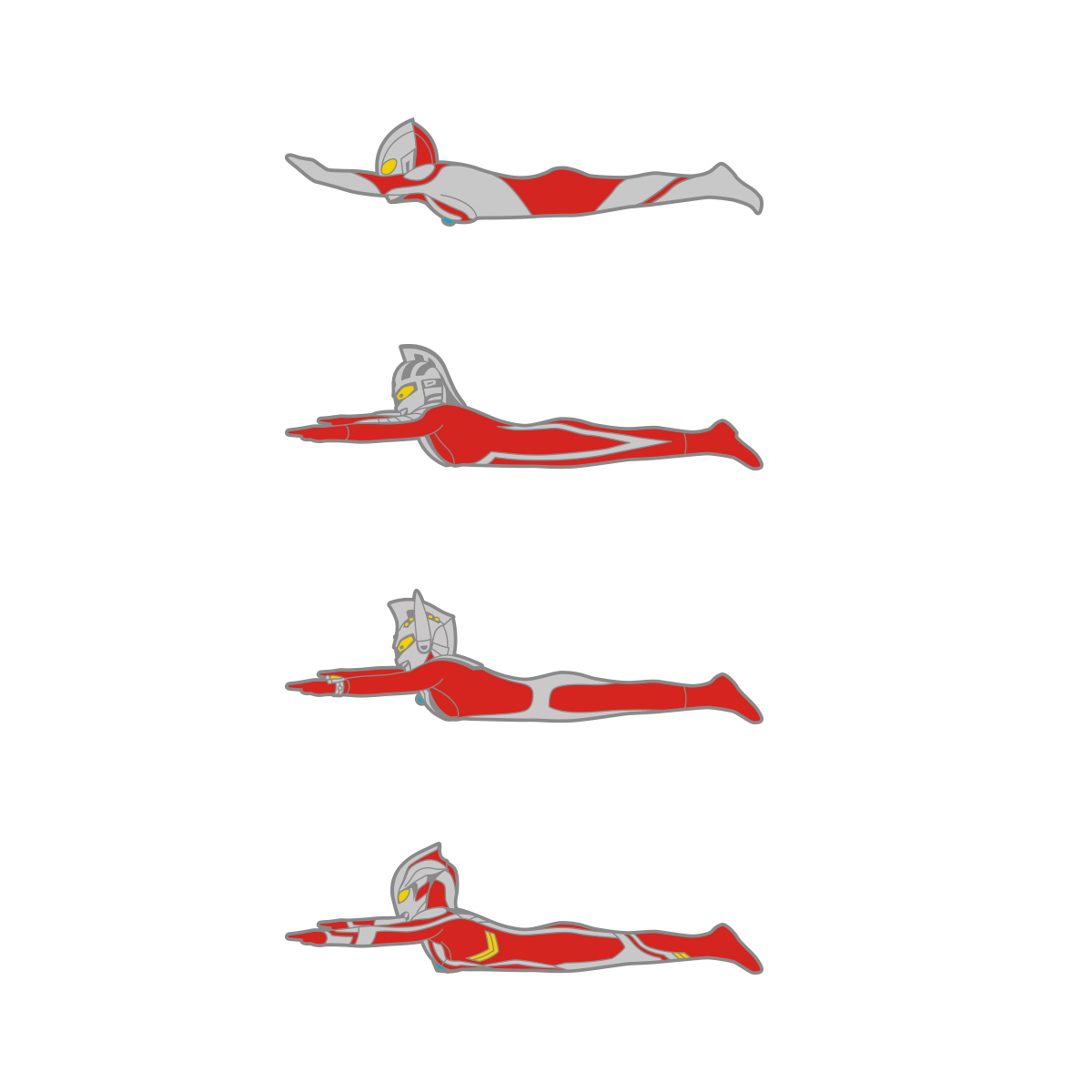 空飛ぶウルトラヒーローピンズコレクション 全8種コンプリートセット