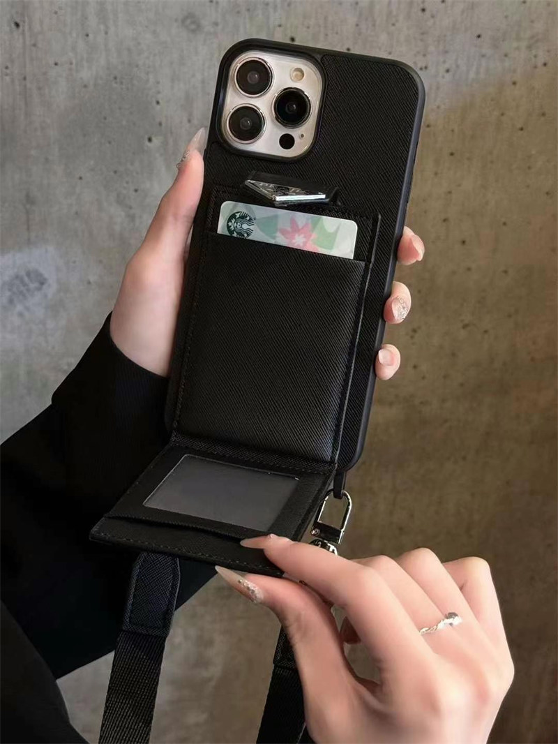 prada iphone17 ケース カードケース 付き プラダ スマホ ショルダー