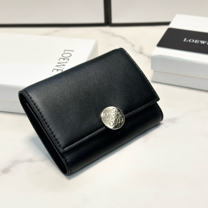 ロエベ LOEWE レザー 三つ折り財布 ブラック LOEWE 三つ折り財布 レザー