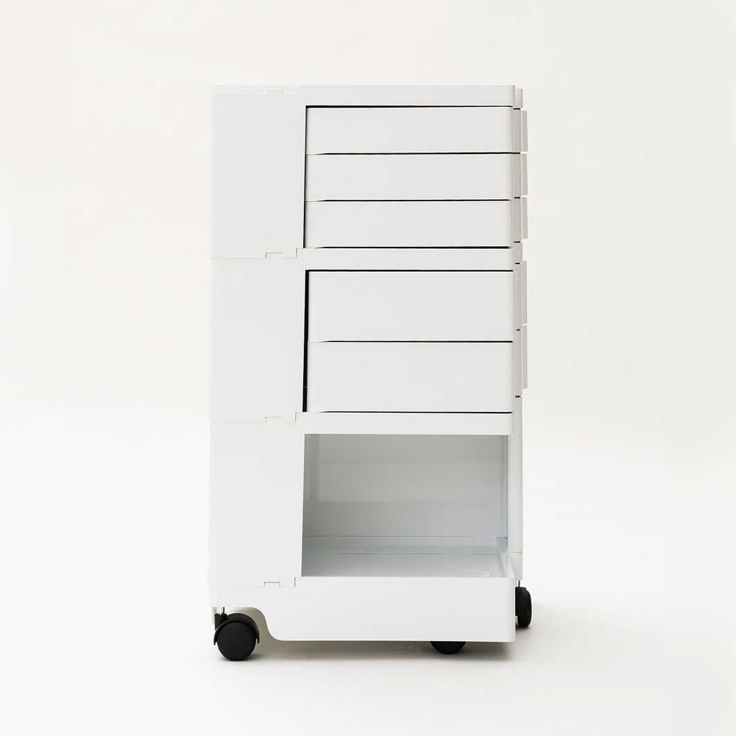 ボビーワゴン 3段5トレイ ホワイト(ホワイト)：ホーム