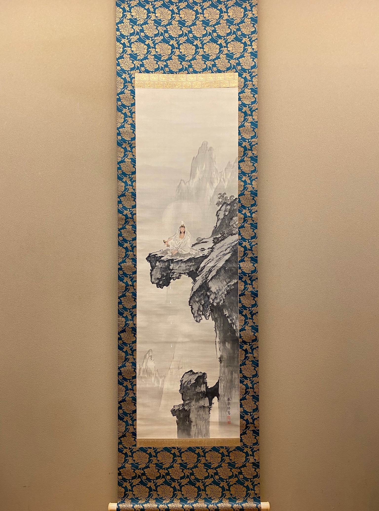 山本春挙蓬莱山園掛け軸掛軸共箱あり二重箱 26