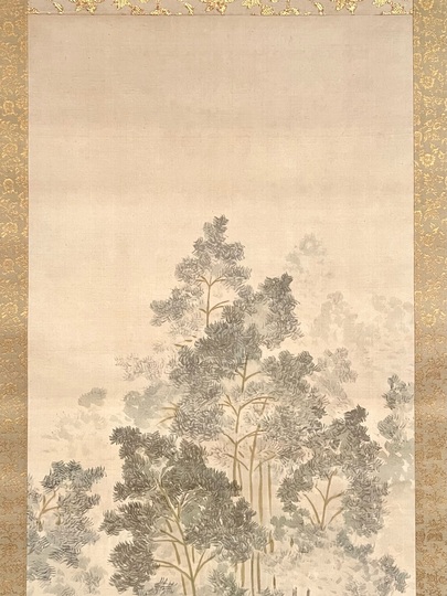 安田靫彦【葡萄】画 絹本 掛軸 共箱 2重箱（検索ワード／前田青邨