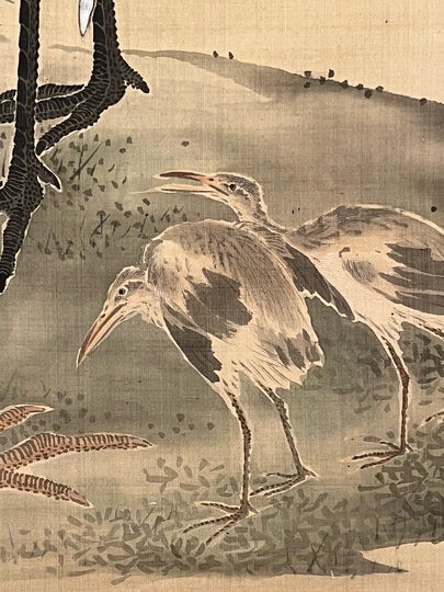 土方稲嶺 鶴之図｜古美術・掛け軸の販売・買取・鑑定-松本松栄堂