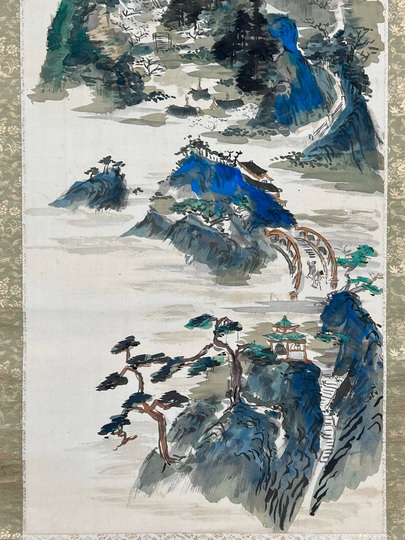 達磨大師馬堀遠州油彩