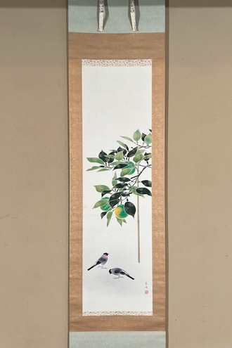 掛軸 【 細川 潤次郎 十洲 】 掛け軸 共箱付き 骨董品 【公式通販】