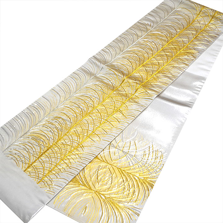 金駒刺繍 引箔袋帯【モダンな植物】 [241021-kinho-43] - ￥126,500