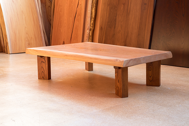 天然木 新潟工場 アフリカンローズ（ブビンガ）材 一枚板 カウンター