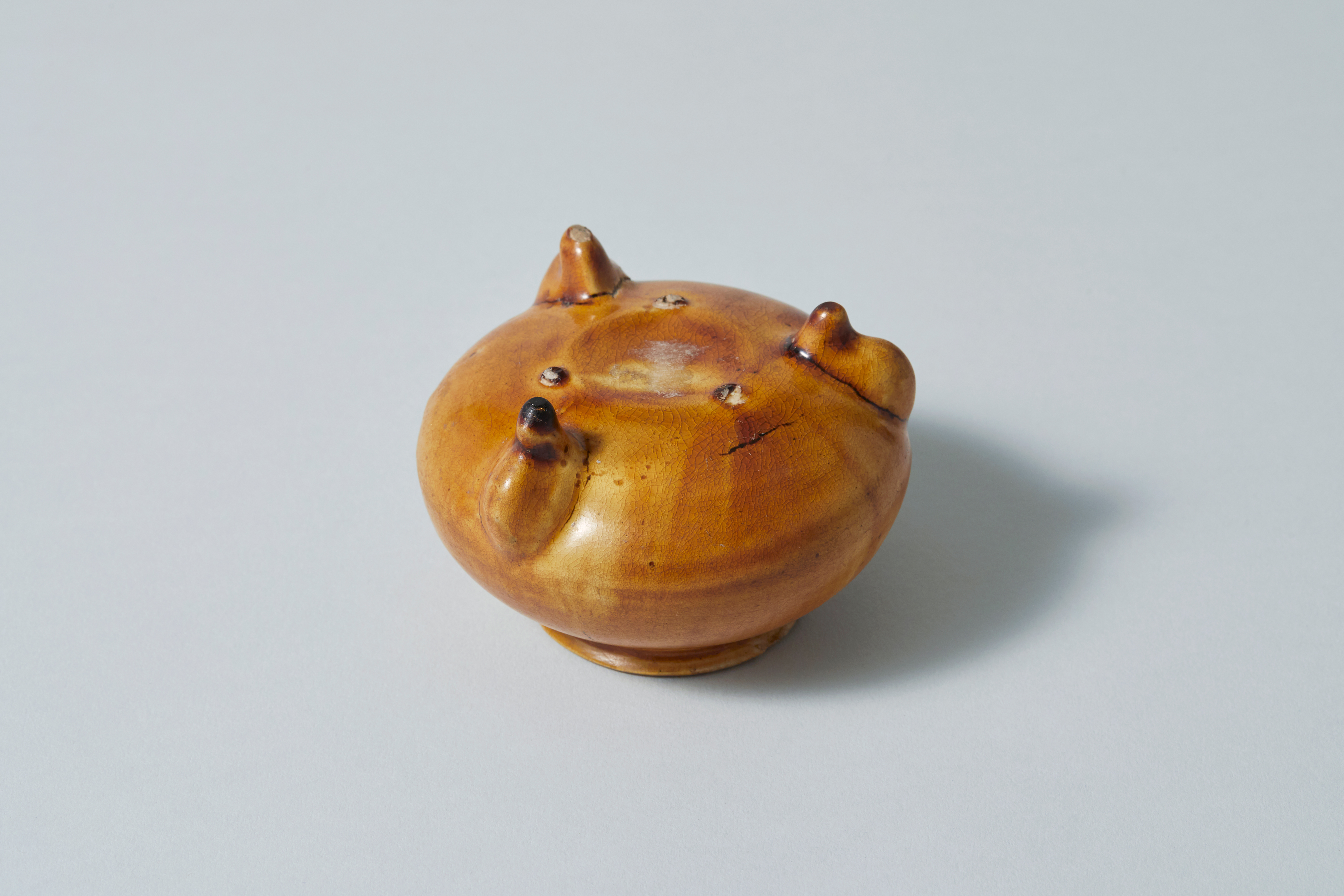 茶道具 叶光夫造 窯変釉 扁壷 嗣女妙子識箱 N 8823A 茶道具