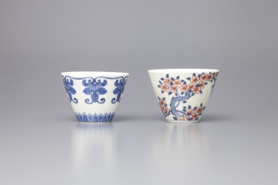 江戸後期 鍋島 染付 向付 5客 江戸後期 鍋島 染付 向付 5客 Yahoo