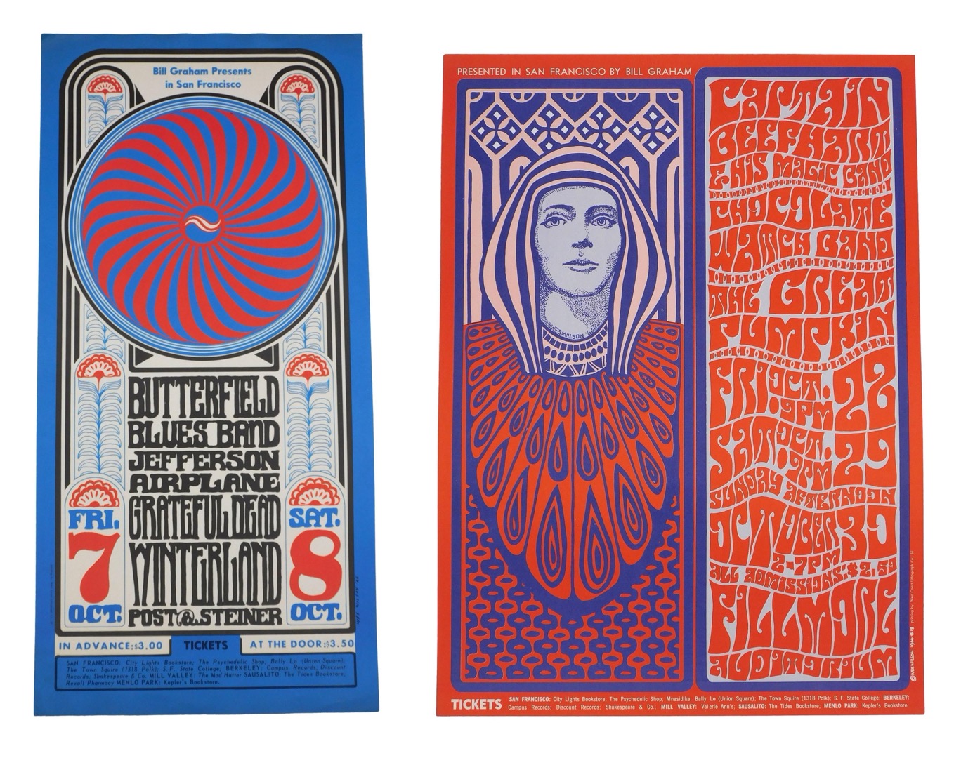 2) Bill Graham's Fillmore West Concert Posters for Sale, Price at