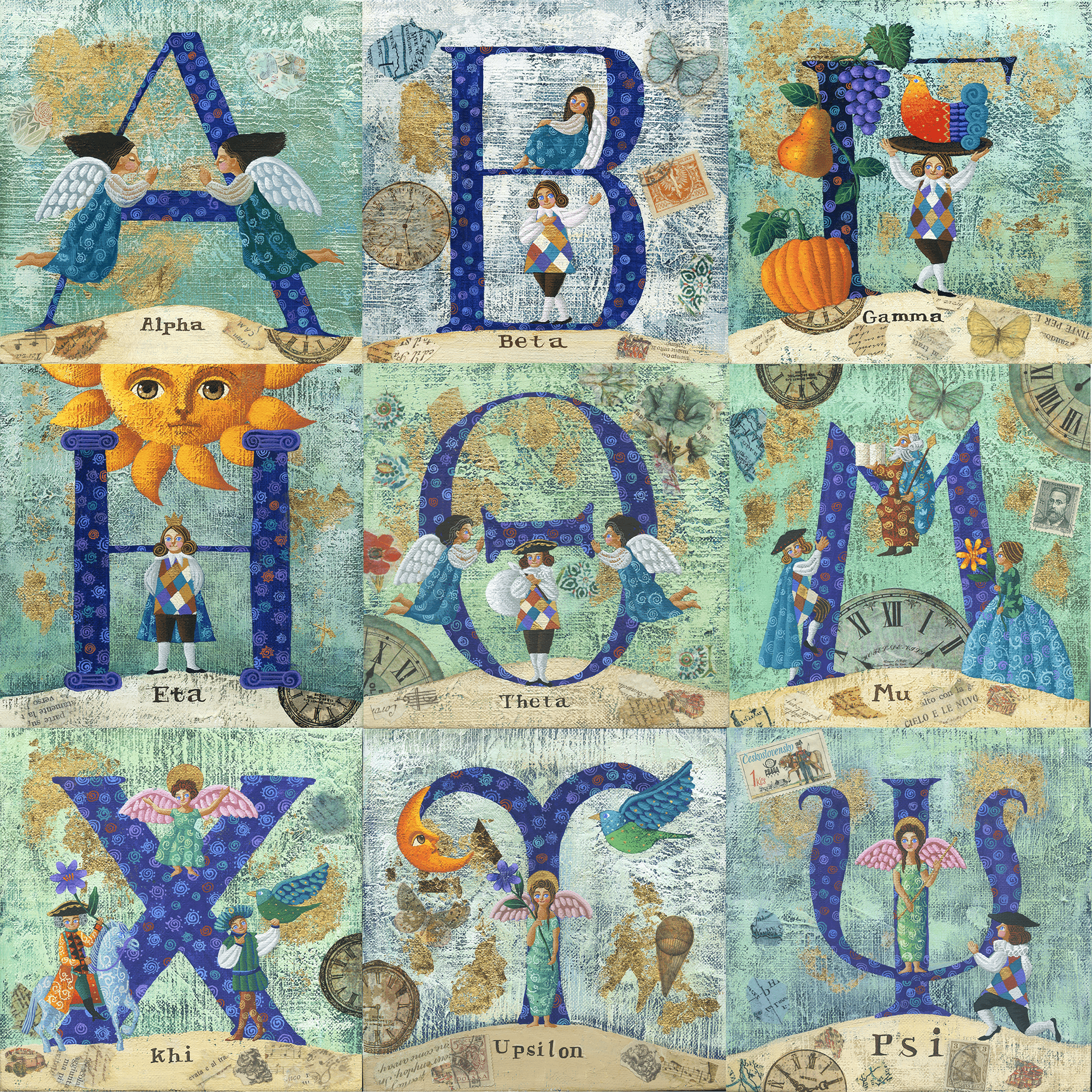 美品 小澤摩純「Christmas express」シルクスクリーン クリスマス 小澤摩純