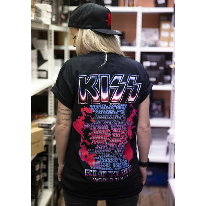 men's t-shirt Kiss - End Of The Road Tour 2023 - Burning Chrome